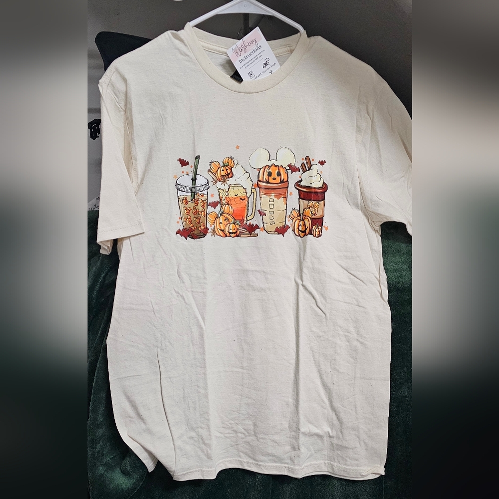 Disney Fall coffee drinks T shirts